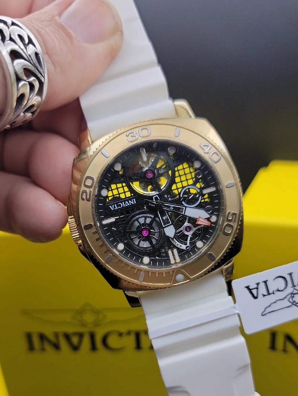 69464 Invicta Sea Hunter Obsidian Automatic Men's Watch w/ Skeleton Dial 44mm